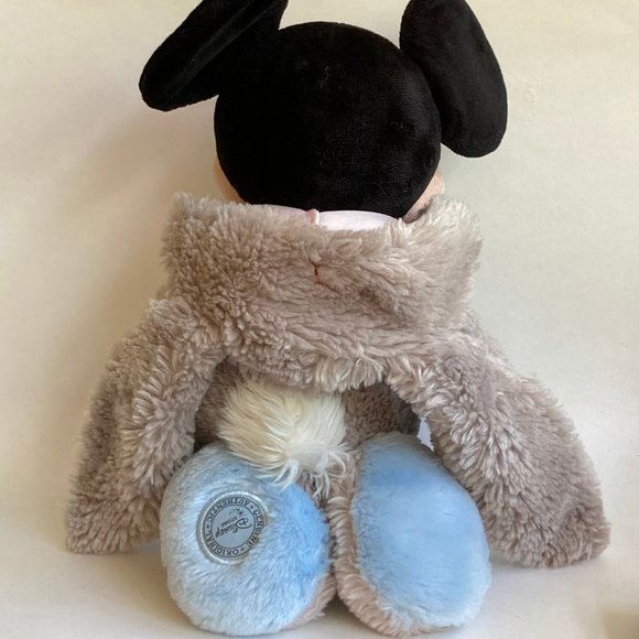 Disney Mickey Mouse Easter Bunny Stuffed Animal Plush Store Egg Gray Blue - Picture 8 of 10